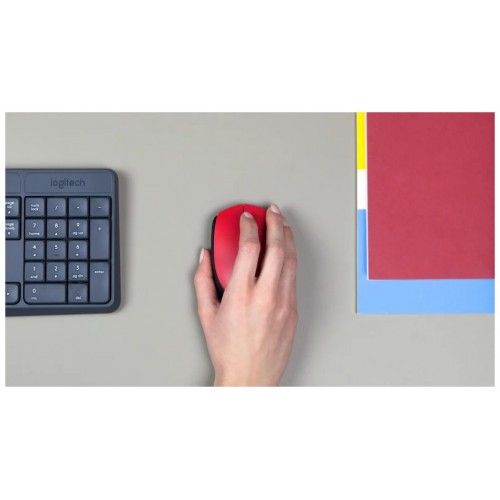 Беспроводная мышь Logitech M170 (910-004648) (красный/черный) 4