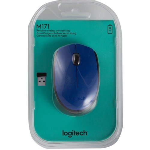 Беспроводная мышь Logitech M171 (910-004640/910-004644) (синий/черный) 3