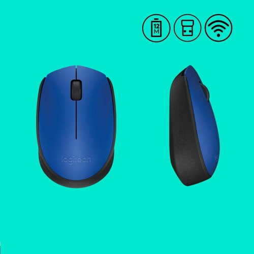Беспроводная мышь Logitech M171 (910-004640/910-004644) (синий/черный) 4