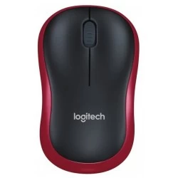 Беспроводная мышь Logitech M186 (910-004133) (черный/красный)