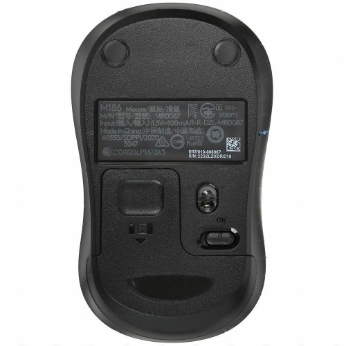 Беспроводная мышь Logitech M186 (910-004131) (черный/серый) 5