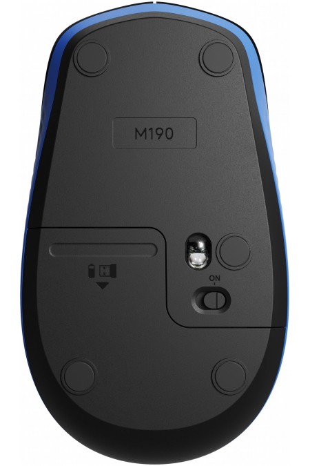 Беспроводная мышь Logitech M190 (910-005907) (черный/синий) 1