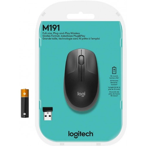 Беспроводная мышь Logitech M190 (910-005913) (темно-серый/черный) 3