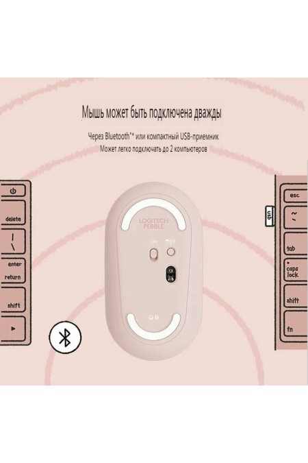 Беспроводная мышь Logitech Wireless Mouse Pebble 2 M350S (910-007015) (графитовый) 4