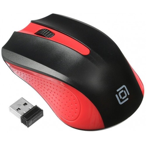 Беспроводная мышь Oklick 485MW USB (черный/красный) 1