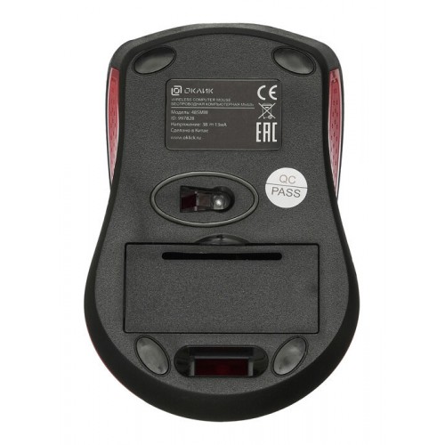 Беспроводная мышь Oklick 485MW USB (черный/красный) 4