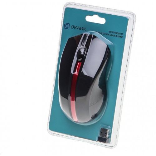 Беспроводная мышь Oklick 615MW (черный/красный) 1