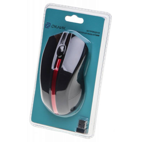 Беспроводная мышь Oklick 615MW (черный/красный) 4