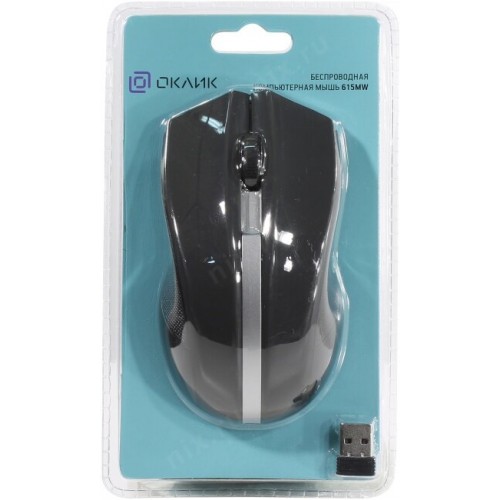 Беспроводная мышь Oklick 615MW (черный/серебристый) 8