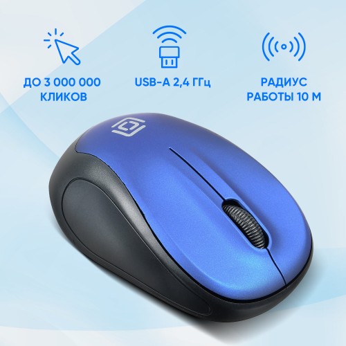 Беспроводная мышь Oklick 665MW (черный/синий) 7