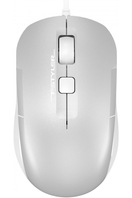 Мышь A4Tech FM26S silent (серебристый/белый) 