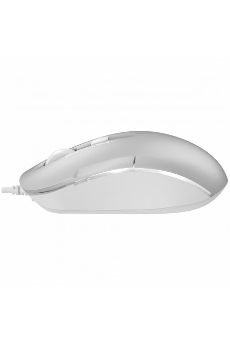 Мышь A4Tech FM26S silent (серебристый/белый) 5