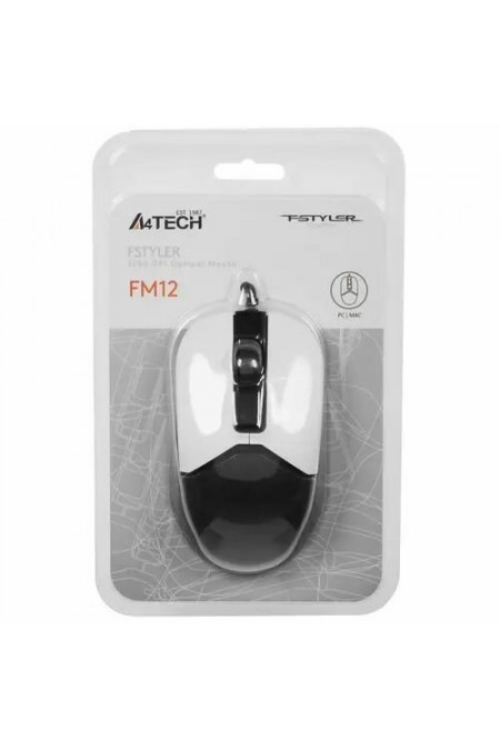 Мышь A4Tech Fstyler FM12 Panda (белый/черный) 7
