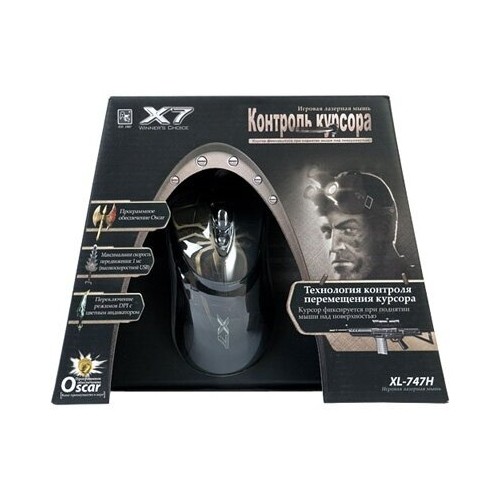 Мышь A4Tech XL-747H (синий паук) 9