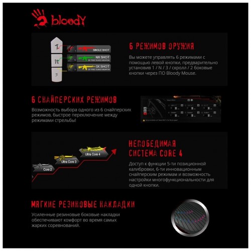 Мышь Bloody J90S (черный) 2