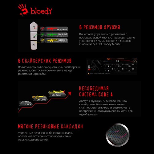 Мышь Bloody J90S (черный) 6
