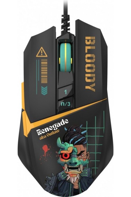 Мышь Bloody W63 Max Renegade (черный/рисунок) 
