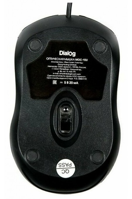 Мышь Dialog MOС-15U (черный) 