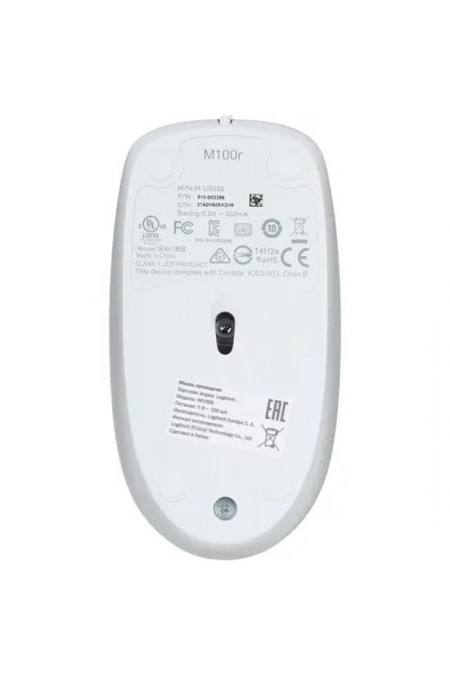 Мышь Logitech M100R (белый) 3