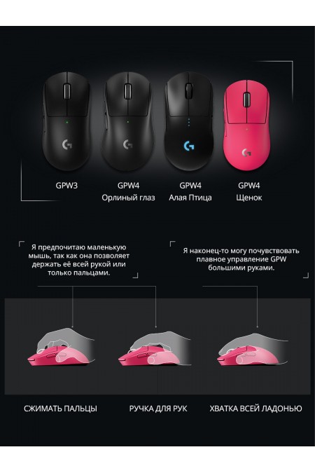 Мышь Logitech Mouse G PRO X SUPERLIGHT 2c (910-007531) (черный) 3
