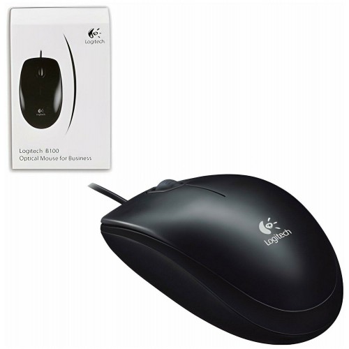Мышь Logitech Optical Mouse B100 (910-003357) (черный) 9