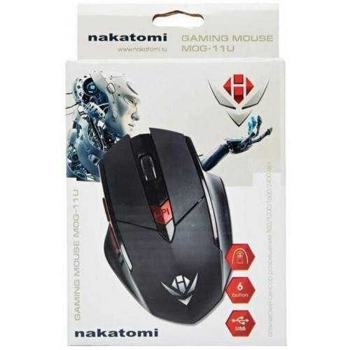 Мышь NAKATOMI MOG-11U (черный/красный) 2