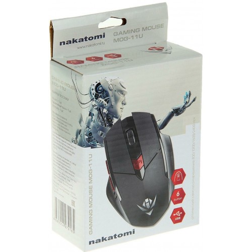 Мышь NAKATOMI MOG-11U (черный/красный) 7