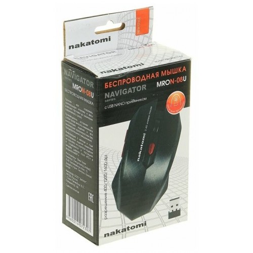 Беспроводная мышь NAKATOMI MRON-08U (черный) 2