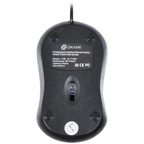 Мышь Oklick 115S (черный/красный) 1