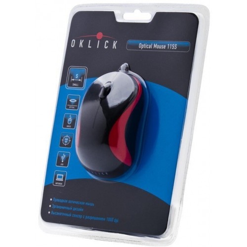 Мышь Oklick 115S (черный/красный) 9