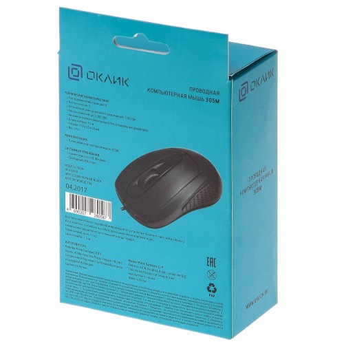 Мышь Oklick 305M (черный) 6
