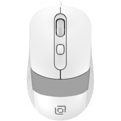 Мышь Oklick 310M (белый/серый)