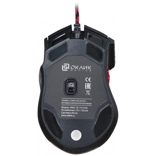 Мышь Oklick 806G (черный/красный) 1