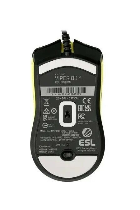 Мышь Razer Viper 8KHz ESL (RZ01-03580200-R3M1) (черный/желтый) 7