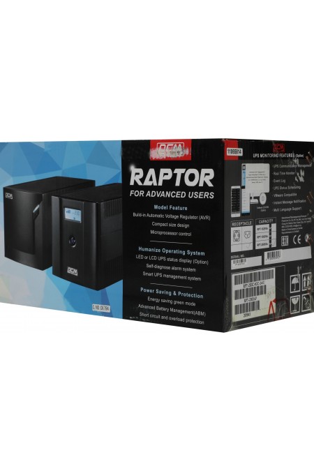 Интерактивный ИБП Powercom RAPTOR RPT-2000AP (черный) 6