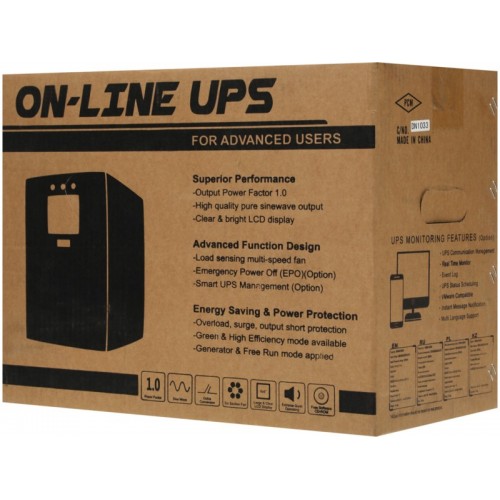 ИБП с двойным преобразованием Powercom Macan Comfort MAC-1000 (черный) 7