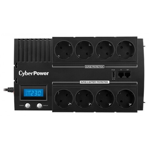 Интерактивный ИБП CyberPower BR1000ELCD (черный) 