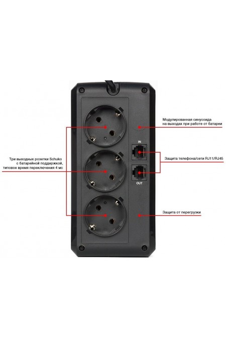 Интерактивный ИБП CyberPower line-interactive UT650EG (черный) 6