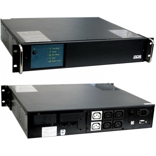 Интерактивный ИБП Powercom King Pro RM KIN-1500AP LCD (черный) 6