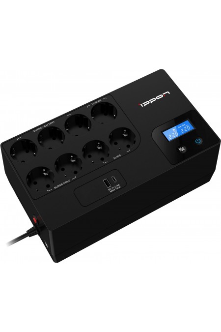 Источник бесперебойного питания Ippon Kirpich 1050 600Вт 1050ВА (черный) 