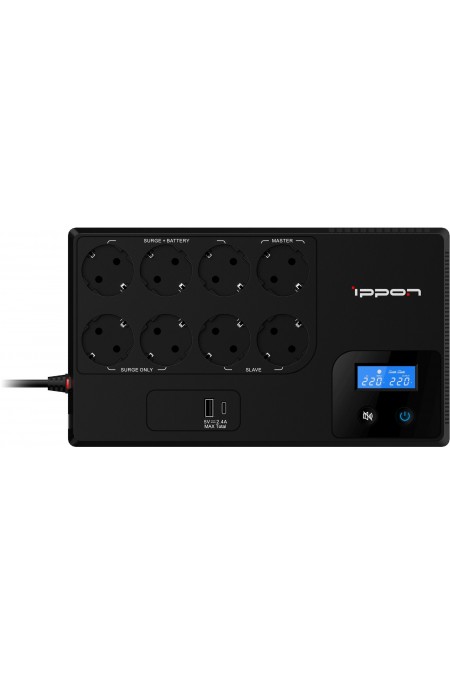 Источник бесперебойного питания Ippon Kirpich 650 360Вт 650ВА (черный) 2