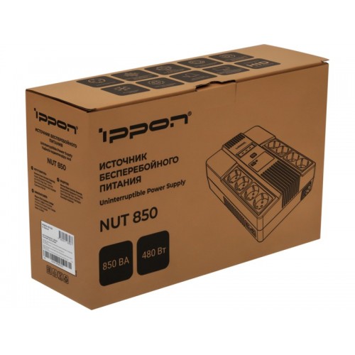 Источник бесперебойного питания Ippon NUT 850 480Вт 850ВА (черный) 6