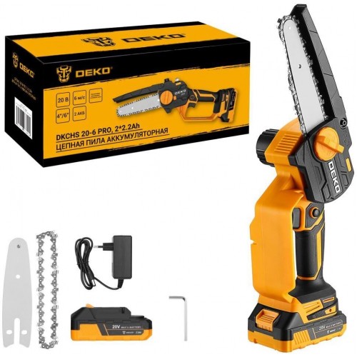 Пила цепная аккумуляторная DEKO DKCHS 20-6 PRO (083-2011) 