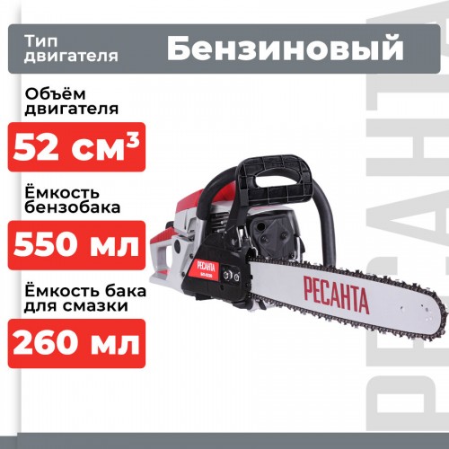 Бензопила Ресанта БП-5220 (70/6/15) 1