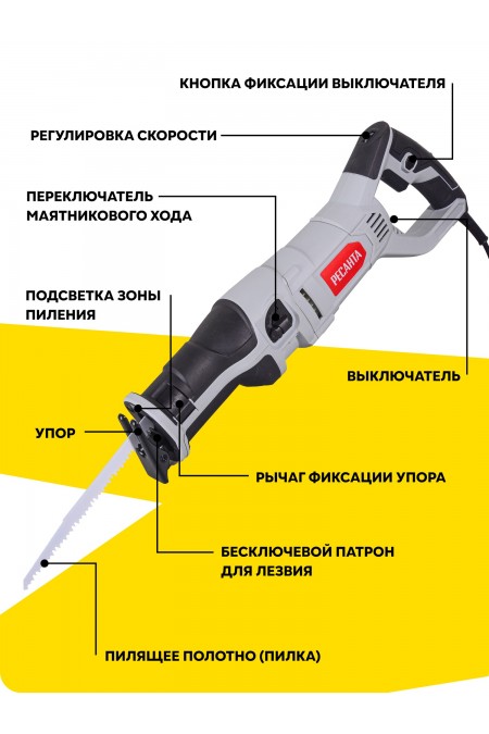 Пила сабельная Ресанта ПС-1400Э (75/25/3) 5
