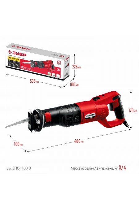 Пила сабельная ЗУБР МАСТЕР ЗПС-1100 Э 5