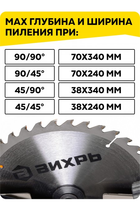 Пила торцовочная Вихрь ПТ-210ПЛ (72/18/5) 3