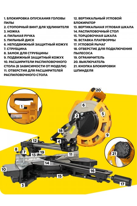 Пила торцовочная Вихрь ПТ-210ПЛ (72/18/5) 7