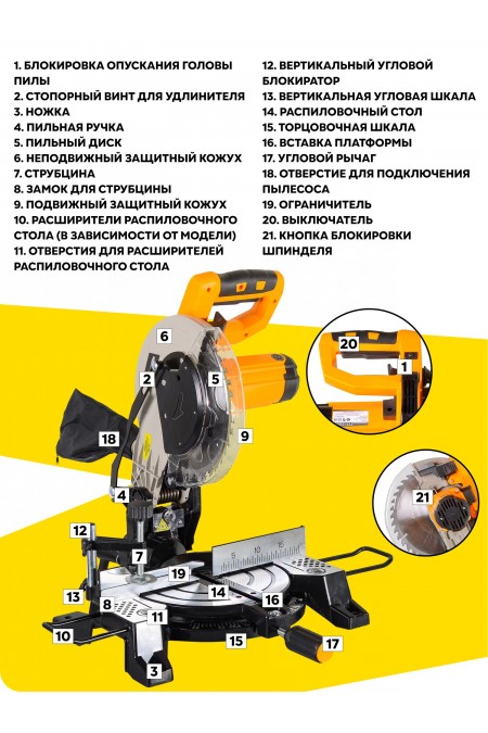 Пила торцовочная Вихрь ПТ-255Л (72/18/1) 6