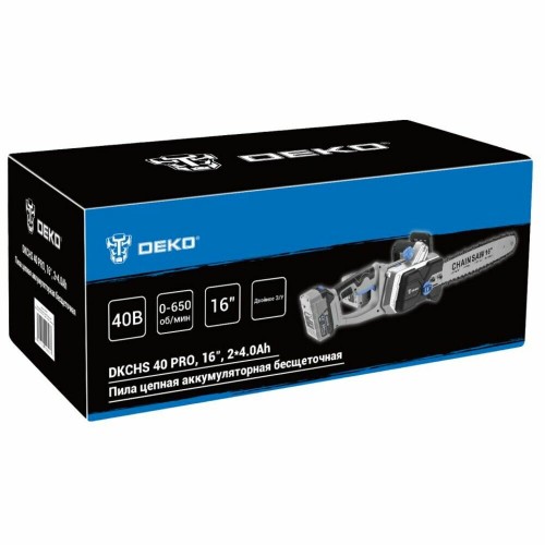 Пила цепная аккумуляторная Deko DKCHS 40 PRO (083-2002) 1